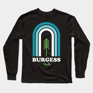 Burgess Falls State Park Hiking Tennessee Bear Retro Long Sleeve T-Shirt